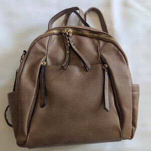 A New Day Faux Leather Backpack - Saddle Tan - EUC - New Condition